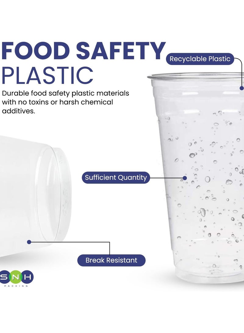 إس إن إتش باكينج كوب عصير 24 أونصة شفاف قوي للاستعمال مرة واحدة مثالي للقهوة المثلجة ، شاي بابل بوبا ، ميلك شيك ، الكوكتيلات المجمدة ، مشروبات المياه ، المشروبات الغازية ، الوجبات الخفيفة ، الحلوى وأكثر من 25 قطعة - Image 3